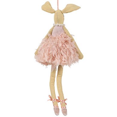 Northlight 13 Inch Plush Ballerina Bunny Wall Decor