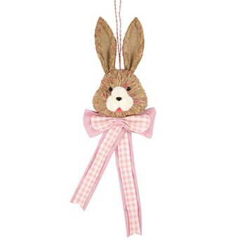 Northlight 21 Inch Easter Bunny with Bow Wall Decor