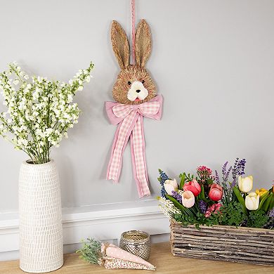 Northlight 21 Inch Easter Bunny with Bow Wall Decor