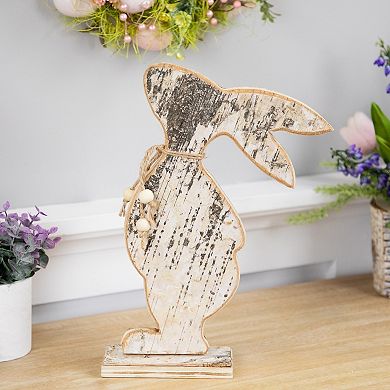 Northlight 12 Inch Rustic Wooden Rabbit Silhouette Table Decor