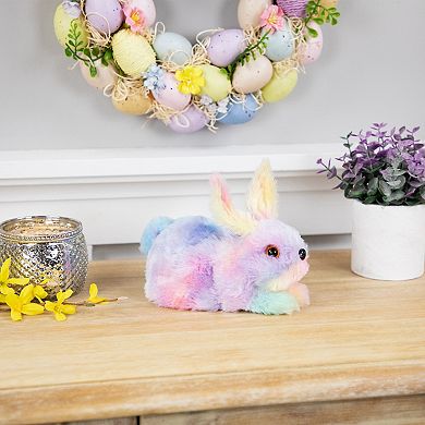 Northlight 7 Inch Plush Tie Dye Easter Bunny Figurine