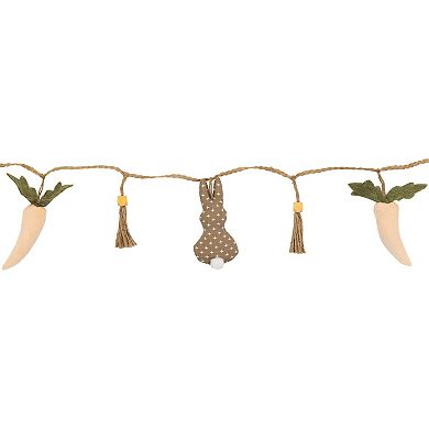 Northlight 4-ft. Carrots & Bunnies Plush Easter Garland