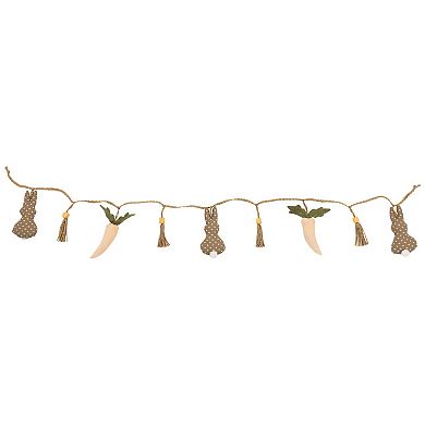 Northlight 4-ft. Carrots & Bunnies Plush Easter Garland