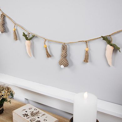 Northlight 4-ft. Carrots & Bunnies Plush Easter Garland