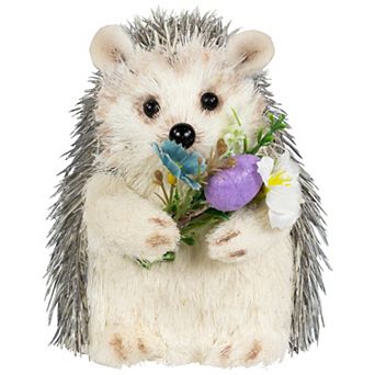 Northlight 5 Inch Hedgehog Floral Easter Figurine Table Decor