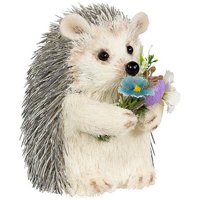 Northlight 5 Inch Hedgehog Floral Easter Figurine Table Decor