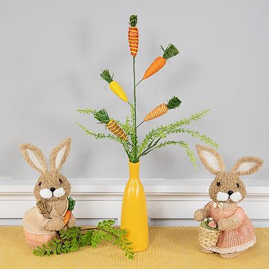 Northlight Striped Carrots Artificial Easter Spray Table Decor