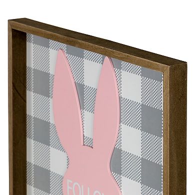 Northlight Framed Bunny "Follow the Bunny He's Got Candy" Wall Decor