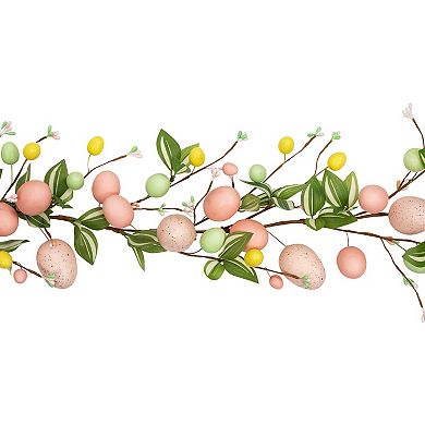 Northlight 6-ft. Artificial Easter Eggs & Flower Buds Garland