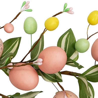 Northlight 6-ft. Artificial Easter Eggs & Flower Buds Garland