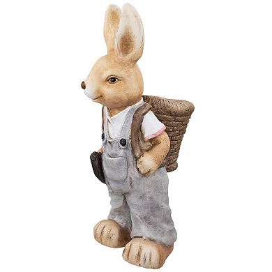 Northlight Boy Rabbit Outdoor Garden Planter