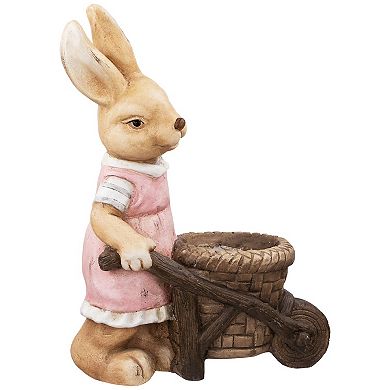 Northlight Girl Rabbit Outdoor Garden Planter