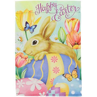 Northlight Bunny & Butterflies Happy Easter Outdoor Garden Flag