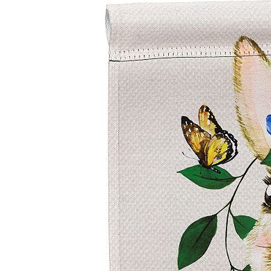 Northlight Bunny & Butterflies Welcome Easter Floral Garden Flag