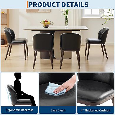 IDEALHOUSE Dining Chairs Set of 2 Linen Shell 31Inch