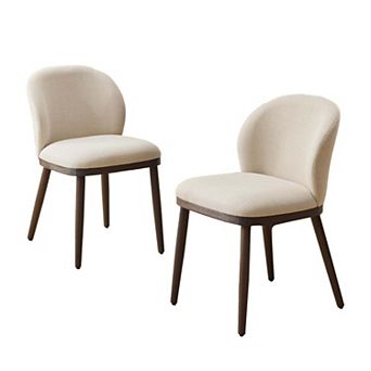 IDEALHOUSE Dining Chairs Set of 2 Linen Shell 31Inch