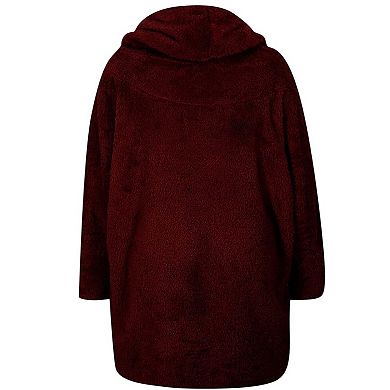 Women's Double-Sided Fleece Long Open Cardigan Loose Oversized Outerwear