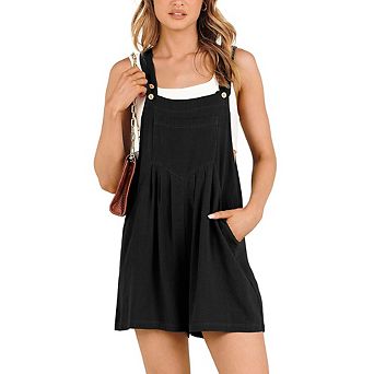 Women's Summer Casual Rompers Bib Short Overalls Loose Beach Outfits Travel Vacation Jumpsuit