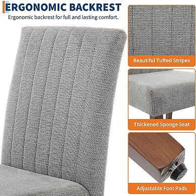 IDEALHOUSE Dining Chairs Set of 2 Basic Wood Leg Kitchen 31Inch