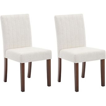 IDEALHOUSE Dining Chairs Set of 2 Basic Wood Leg Kitchen 31Inch