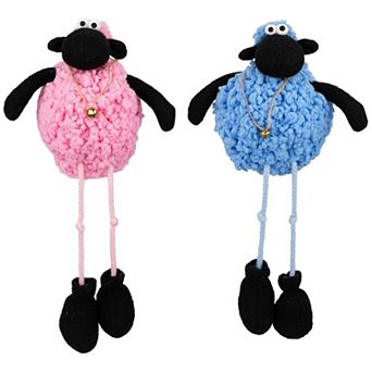 Northlight 13 Inch 2 pc Plush Lamb Sitting Figures Set