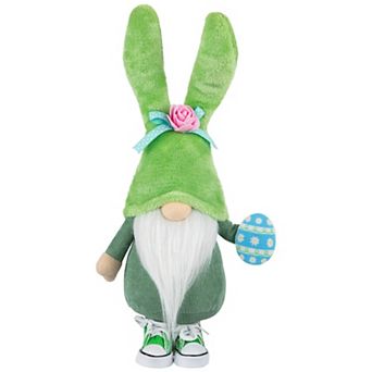 Northlight 15 Inch Gnome with Bunny Ears Easter Figure Decor