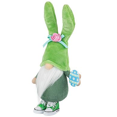 Northlight 15 Inch Gnome with Bunny Ears Easter Figure Decor
