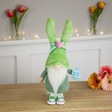 Northlight 15 Inch Gnome with Bunny Ears Easter Figure Decor