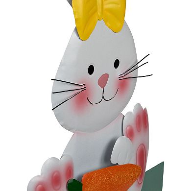 Northlight Bunny with Carrot Happy Easter Outdoor Garden Stake