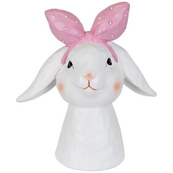 Northlight Easter Bunny Bust with Hair Bow Table Decor