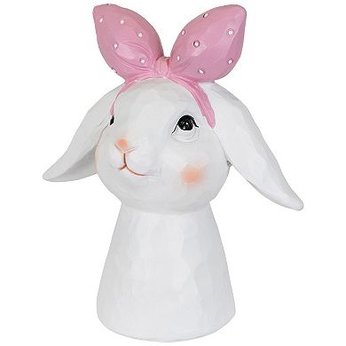 Northlight Easter Bunny Bust with Hair Bow Table Decor