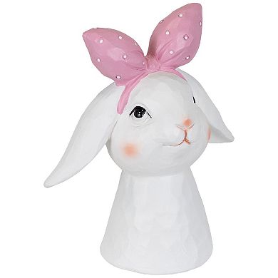 Northlight Easter Bunny Bust with Hair Bow Table Decor