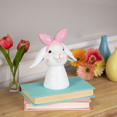 Northlight Easter Bunny Bust with Hair Bow Table Decor