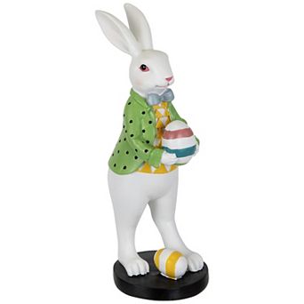 Northlight Rabbit Holding Easter Egg Outdoor Garden Statue