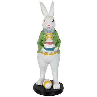 Northlight Rabbit Holding Easter Egg Outdoor Garden Statue