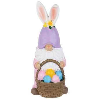 Northlight Easter Bunny Gnome Figurine with Egg Basket