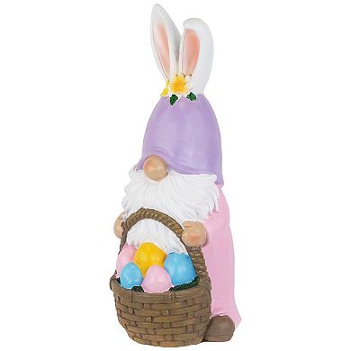 Northlight Easter Bunny Gnome Figurine with Egg Basket