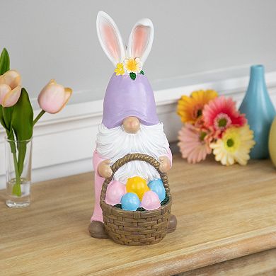 Northlight Easter Bunny Gnome Figurine with Egg Basket