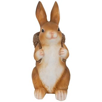 Northlight Standing Bunny Carrying a Basket Outdoor Garden Statue