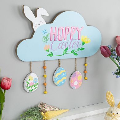 Northlight Hoppy Easter Wooden Wall Decor with Bunny & Eggs