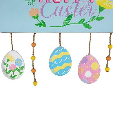 Northlight Hoppy Easter Wooden Wall Decor with Bunny & Eggs