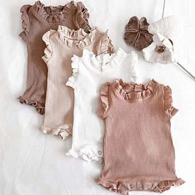 Baby Girl Sleeveless Round Collar Tops and Shorts (Two Pieces in total) Set