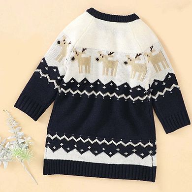Baby Girl Embroidered Pattern Long Sleeve Autumn Style Christmas Dress
