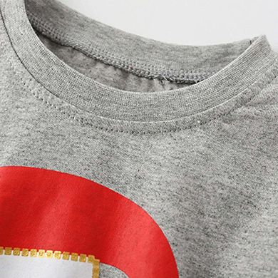 Girls Christmas Cartoon Collection Printing Design Top And Plaid Pants Set