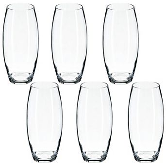 10" Clear Bullet-Style Glass Vase for Flowers, Branches, or Fillers - Set of 6