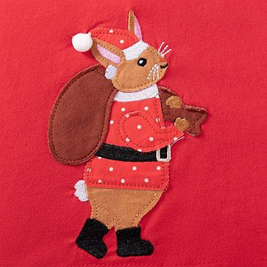 Autumn and Spring Christmas Cartoon and Striped Pattern Long Sleeves Dress