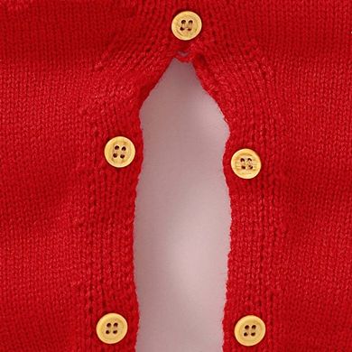 Baby Cartoon Christmas Pattern Long Sleeves Sweater Rompers