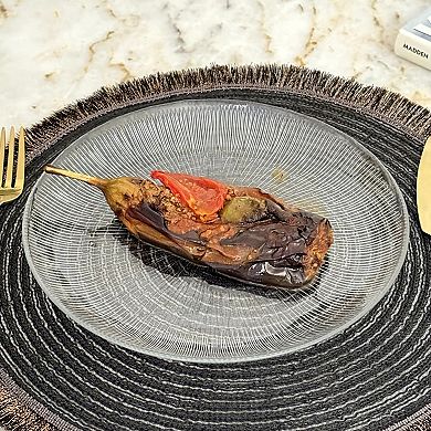 10-Inch Round Crystalline Glass Plate for Entrées and Desserts