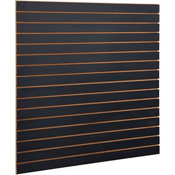 4ft x 2ft MDF Slat Wall Panels for Garage and Workshop Tool Storage, Set of 2 Panels, Black