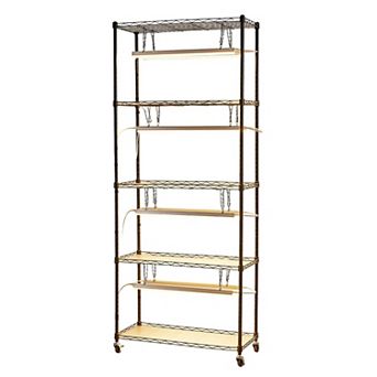 5 tier Indoor Garden Shelf with Independent Light Controls and Casters